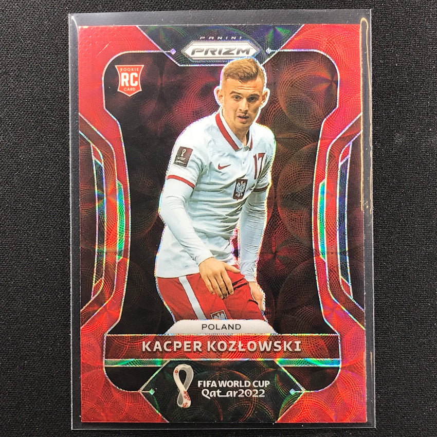 2022 Prizm FIFA World Cup Qatar KACPER KOZLOWKSI Rookie Choice Red Scope #167