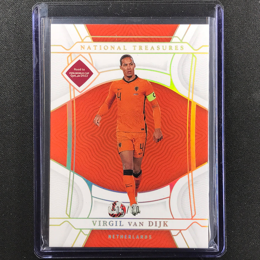 2022 National Treasures World Cup Qatar Virgil Van Dijk Holo Gold 5/10