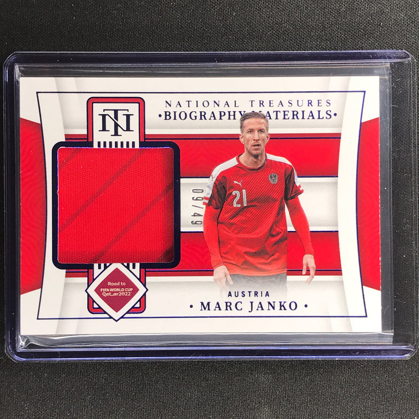 2022 National Treasures World Cup Qatar Marc Janko Biography Relic 9/49