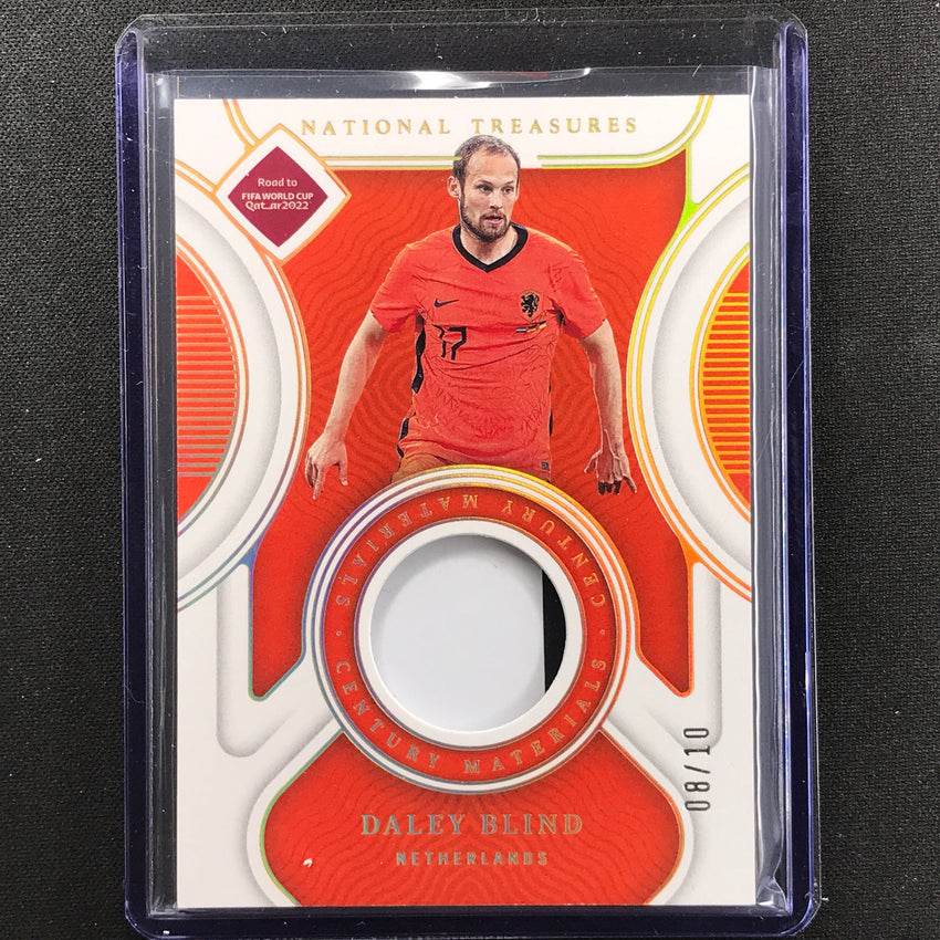 2022 National Treasures World Cup Qatar Daley Blind Century Patch Gold 8/10