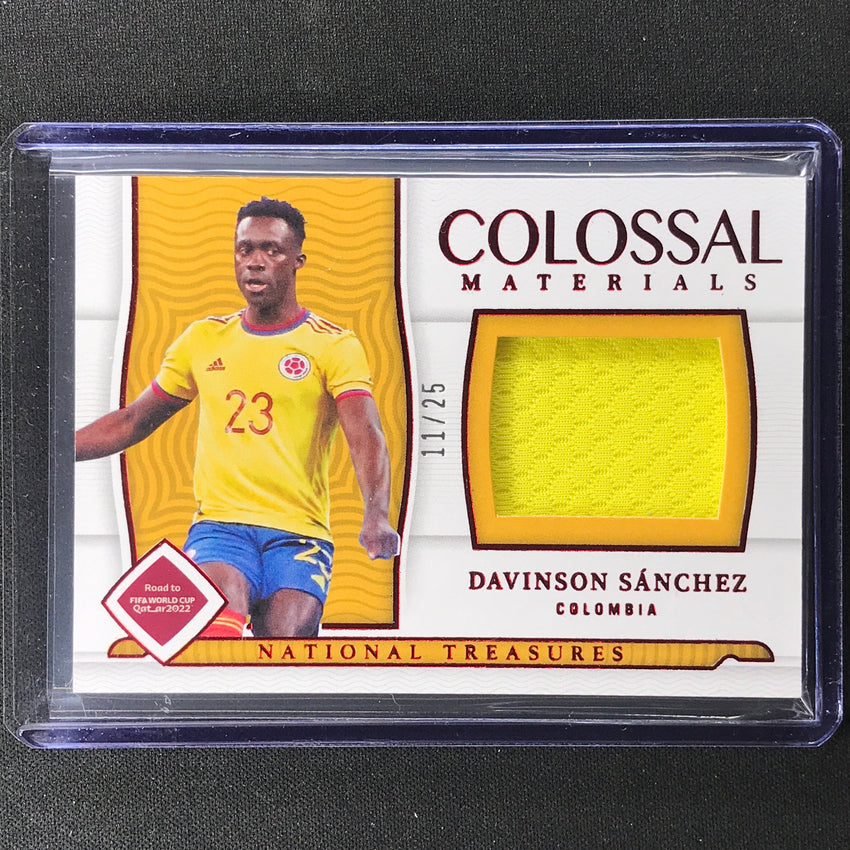 2022 National Treasures World Cup Qatar Davinson Sanchez Colossal Materials 11/25