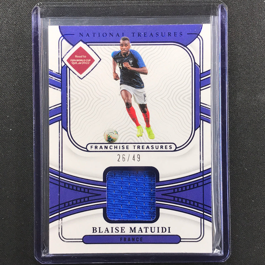 2022 National Treasures World Cup Qatar Blaise Matuidi Franchise Relic 26/49