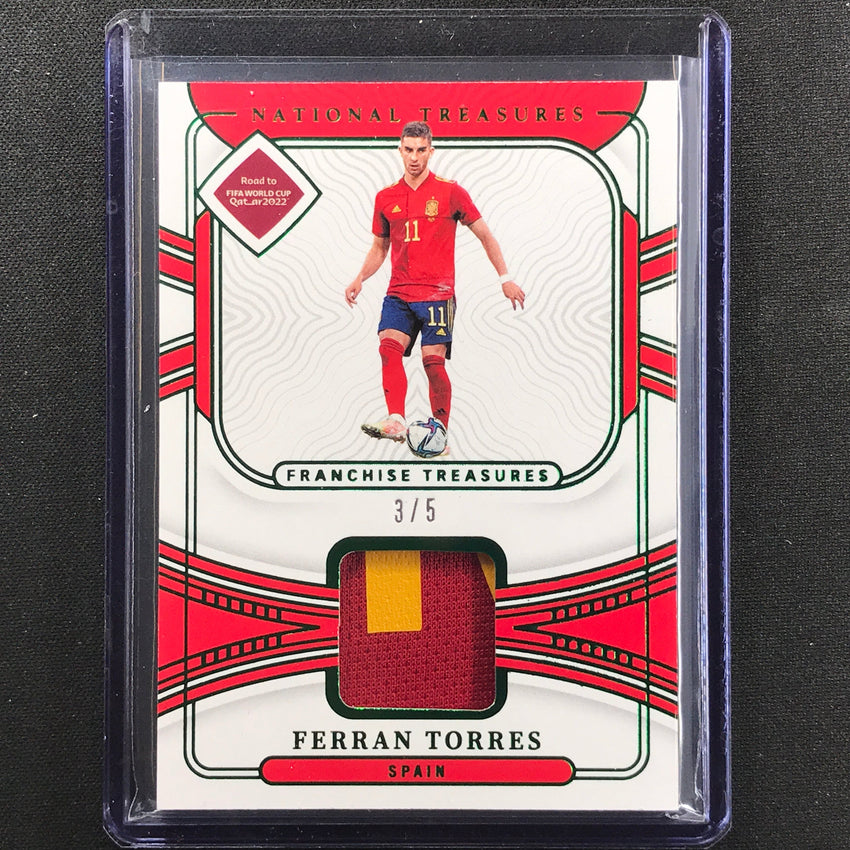 2022 National Treasures World Cup Qatar Ferran Torres Franchise Relic Patch 3/5