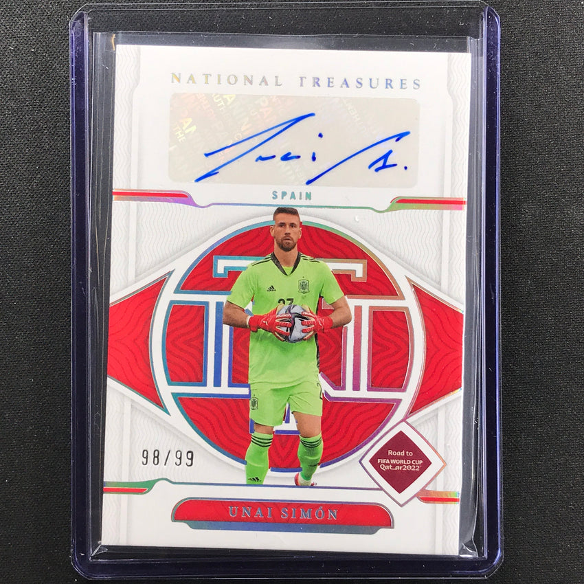 2022 National Treasures World Cup Qatar Unai Simon Signatures Auto 98/99