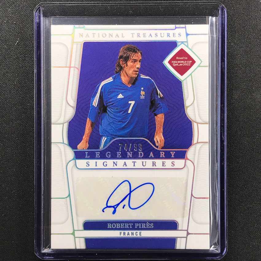 2022 National Treasures World Cup Qatar Robert Pires Legendary Auto 74/99