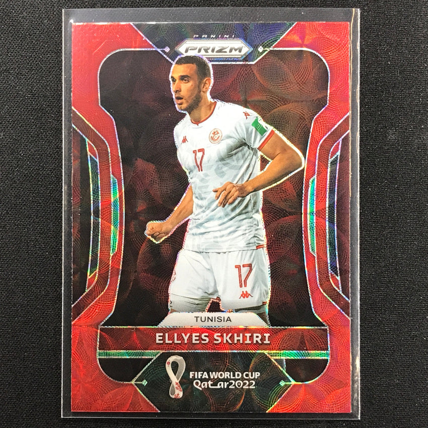 2022 Prizm FIFA World Cup Qatar ELLYES SKHIRI Choice Red Scope #194