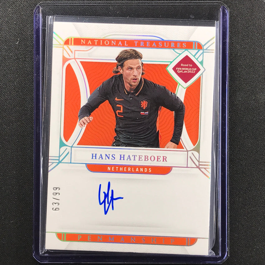 2022 National Treasures World Cup Qatar Hans Hateboer Penmanship Auto 63/99