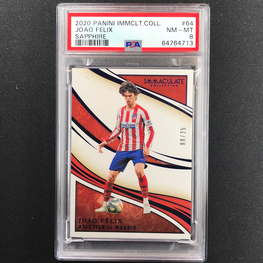 2020 Immaculate Joao Felix Base Sapphire 8/25 PSA 8