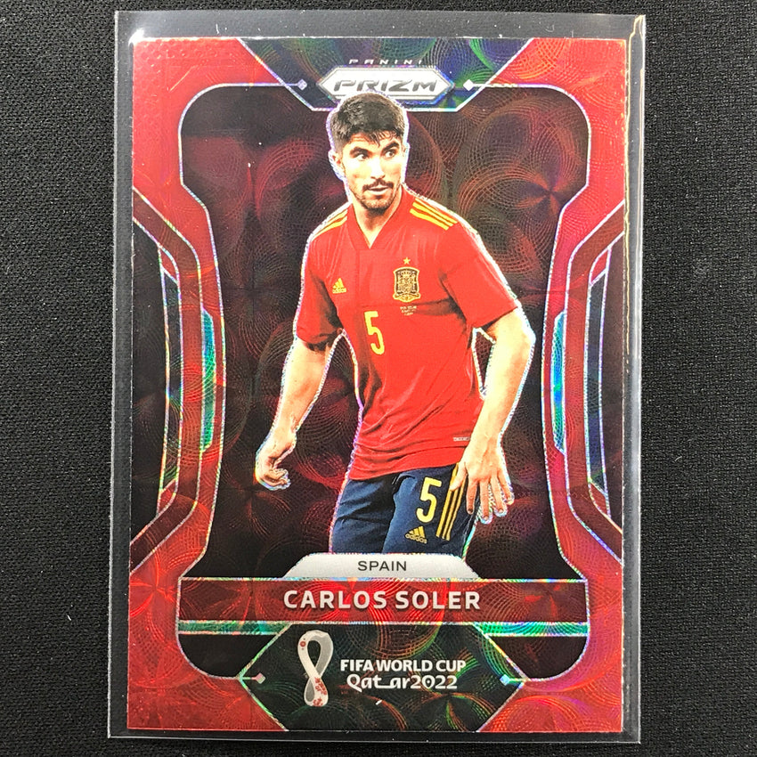 2022 Prizm FIFA World Cup Qatar CARLOS SOLER Choice Red Scope #219