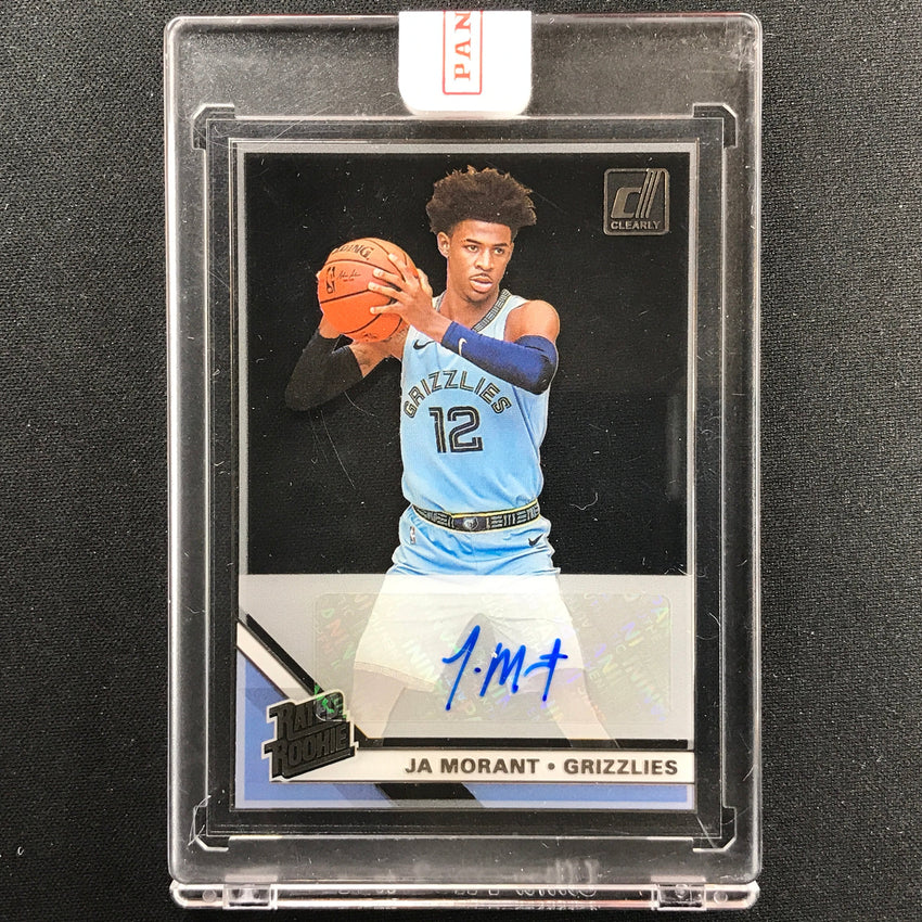 2019-20 Clearly Donuruss Ja Morant Rated Rookie Signatures Auto No Jam A