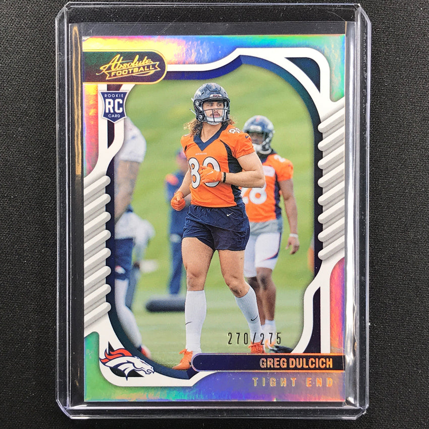 2022 Absolute Greg Dulcich Rookie Base Spectrum 270/275