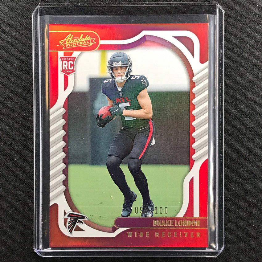 2022 Absolute Drake London Rookie Spectrum Red 95/100
