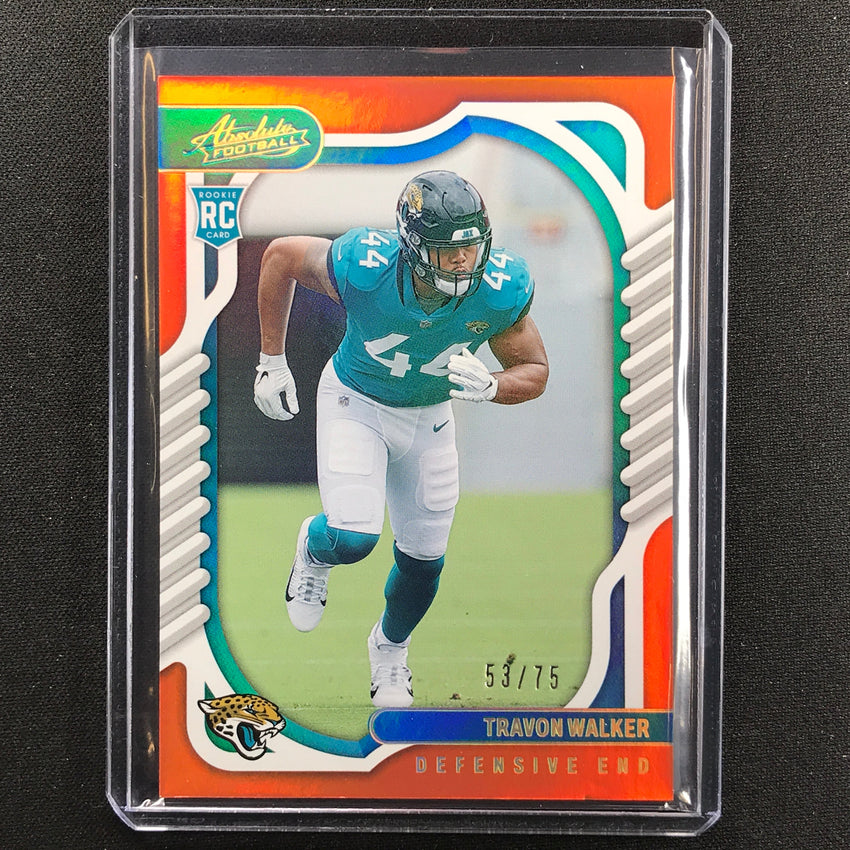 2022 Absolute Travon Walker Rookie Spectrum Orange 53/75