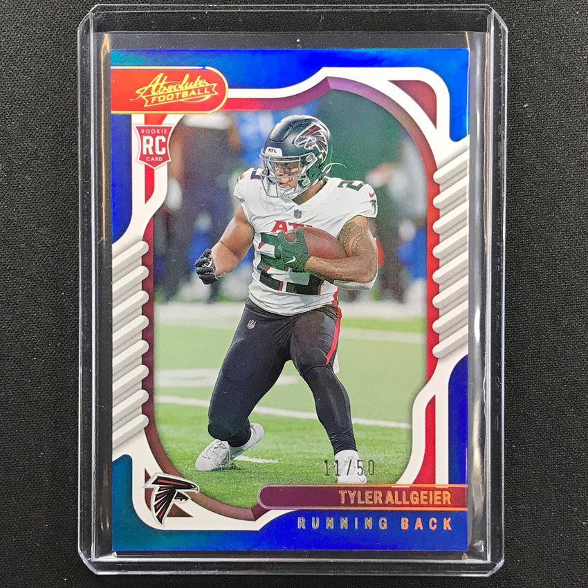 2022 Absolute Tyler Allgeier Rookie Spectrum Blue 11/50