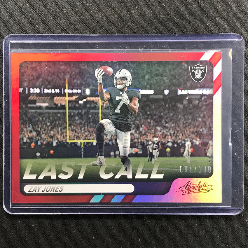2022 Absolute Zay Jones Last Call Spectrum Red 91/100
