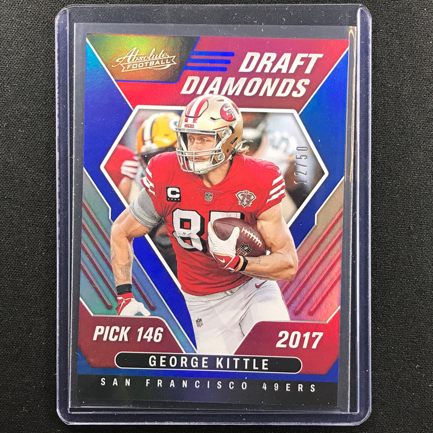 2022 Absolute George Kittle Draft Diamonds Spectrum Blue 12/50