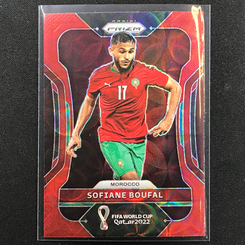 2022 Prizm FIFA World Cup Qatar SOFIANE BOUFAL Choice Red Scope #242