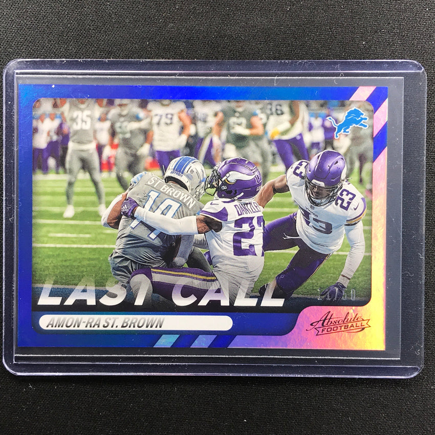 2022 Absolute Amon-ra St. Brown Last Call Spectrum Blue 11/50