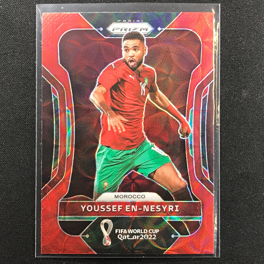 2022 Prizm FIFA World Cup Qatar YOUSSEF EN-NESYRI Choice Red Scope #244