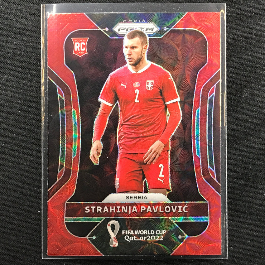 2022 Prizm Fifa World Cup Qatar Strahinja Pavlovic Rookie Choice Red Scope No 261