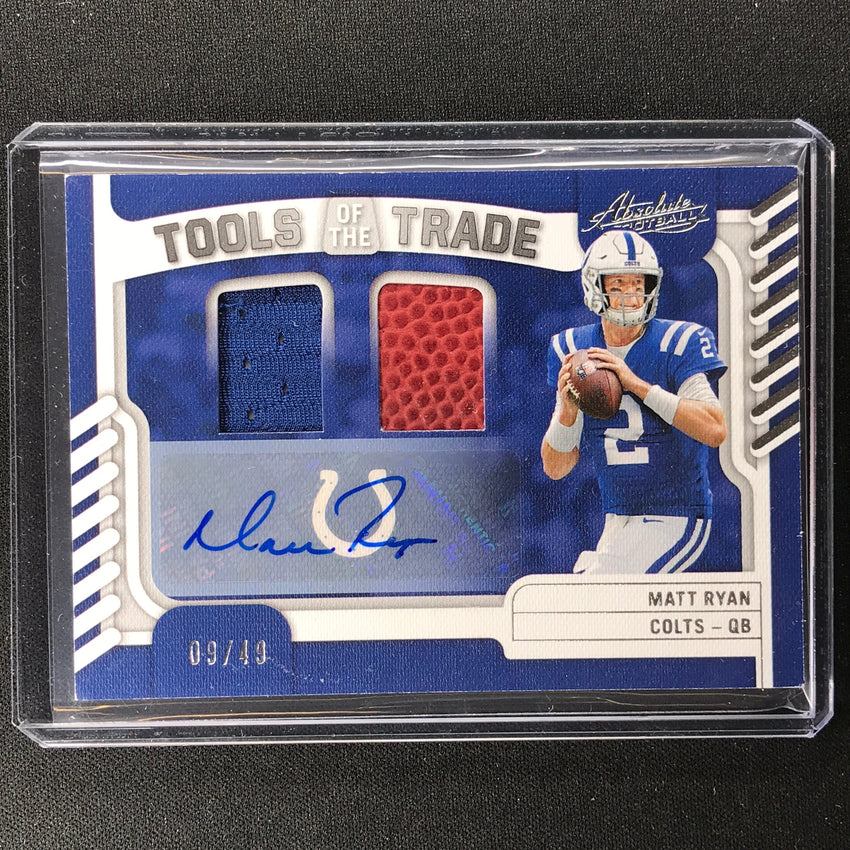2022 Absolute Matt Ryan Tools Of The Trade Double Relic Auto 9/49