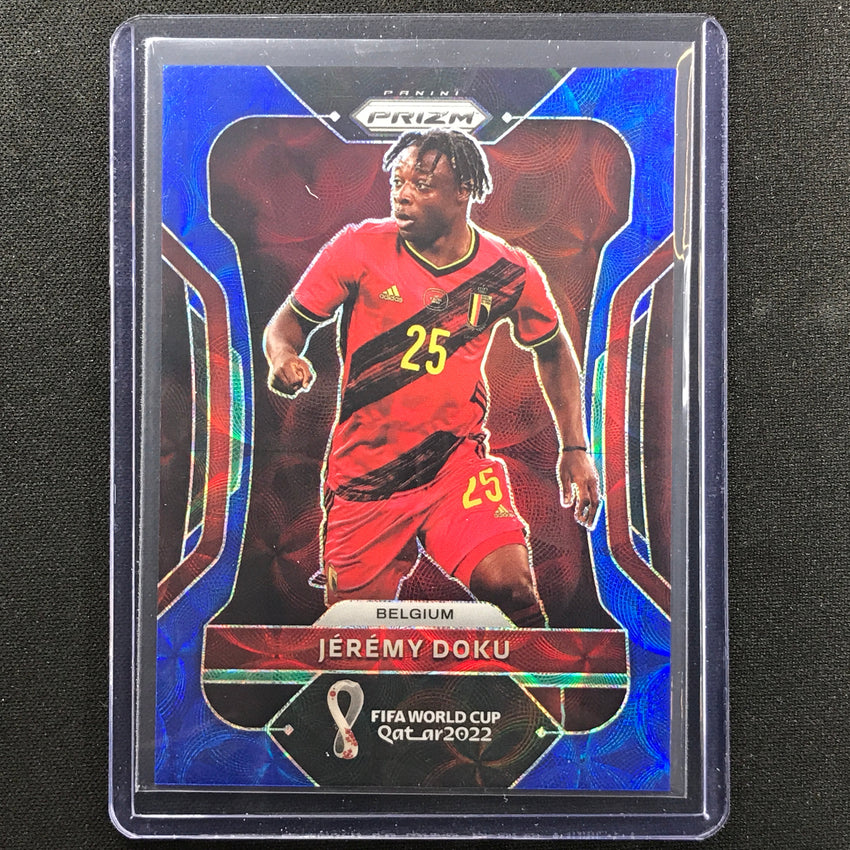2022 Prizm Fifa World Cup Qatar Jeremy Doku Choice Blue 110/135