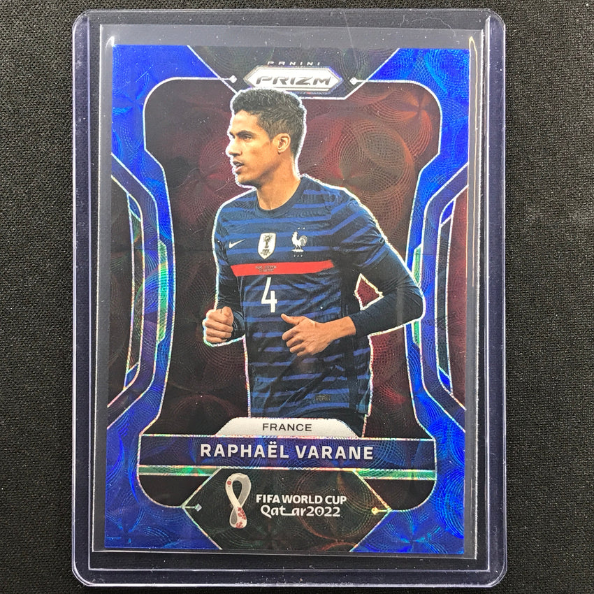 2022 Prizm Fifa World Cup Qatar Raphael Varane Choice Blue 122/135