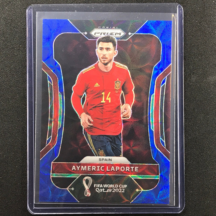 2022 Prizm Fifa World Cup Qatar Aymeric Laporte Choice Blue 52/135