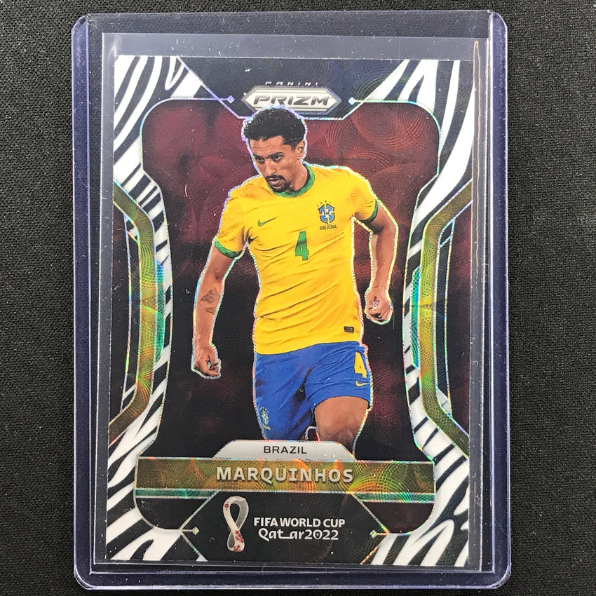 2022 Prizm FIFA World Cup Qatar MARQUINHOS Choice Zebra SSP #31