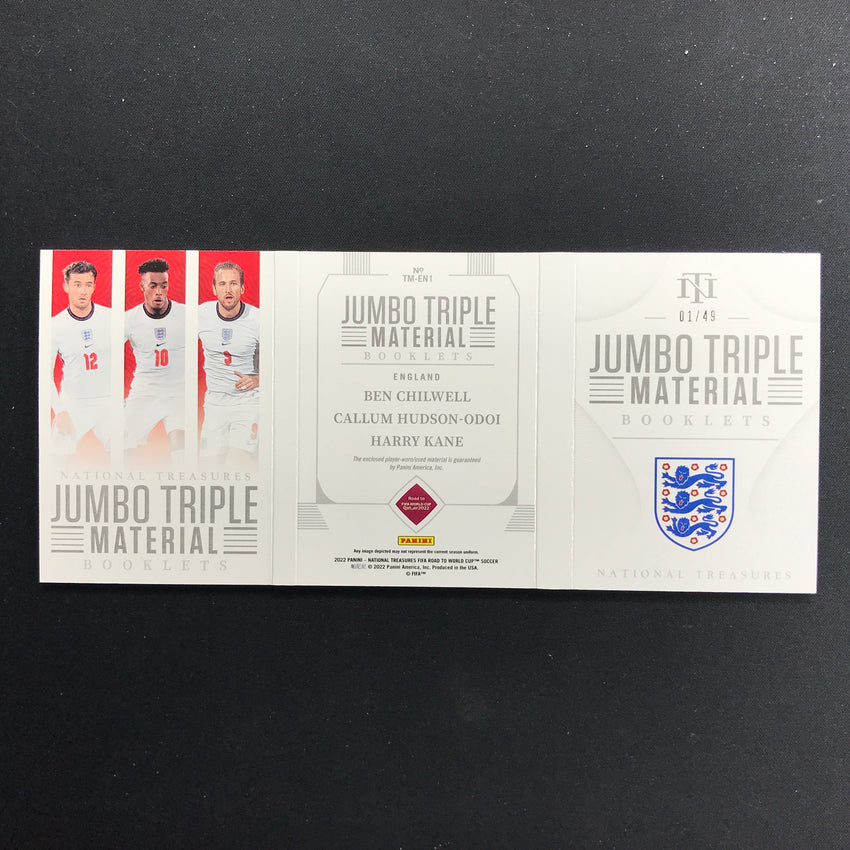 2022 National Treasures World Cup Qatar Harry Kane Chilwell Relic Booklet 1/49