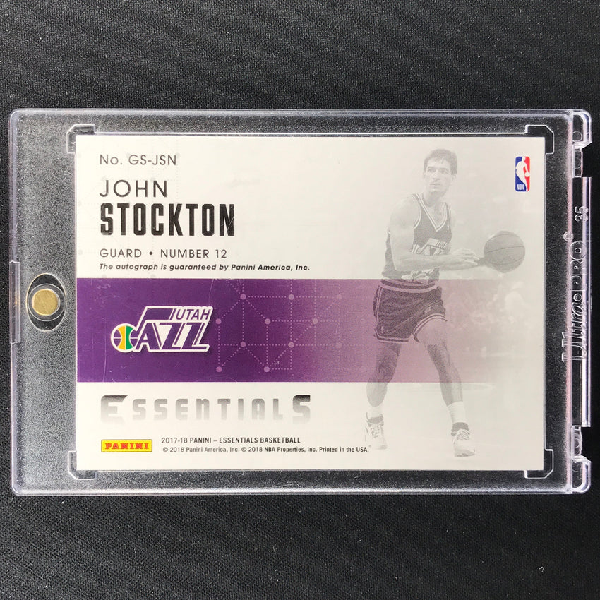 2017-18 Essentials John Stockton Glorified Signatures Auto Purple 1/1
