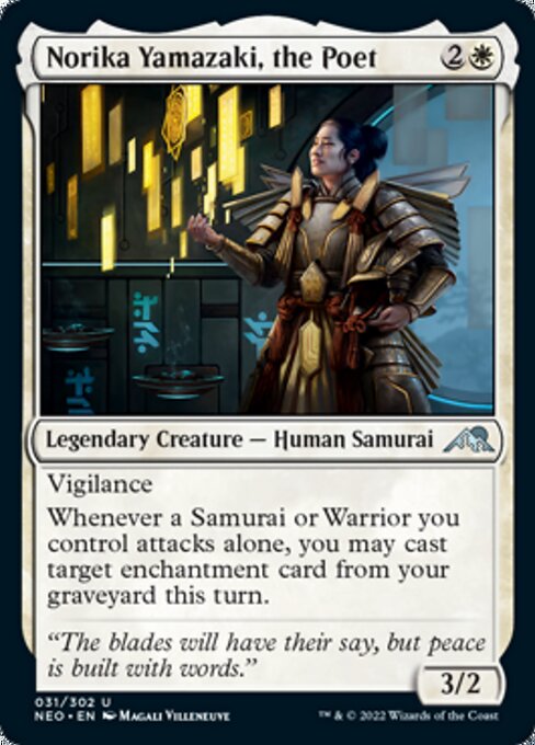 Norika Yamazaki, the Poet 31/302 -  Kamigawa Neon Dynasty UNCLE