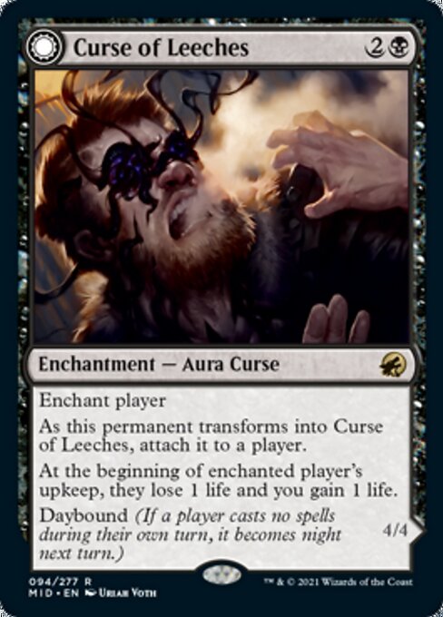 94Curse of Leeches // Leeching Lurker 94/277 Rare - Midnight Hunt