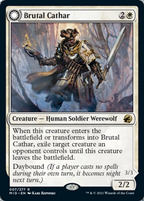 7Brutal Cathar // Moonrage Brute 7/277 Rare - Midnight Hunt