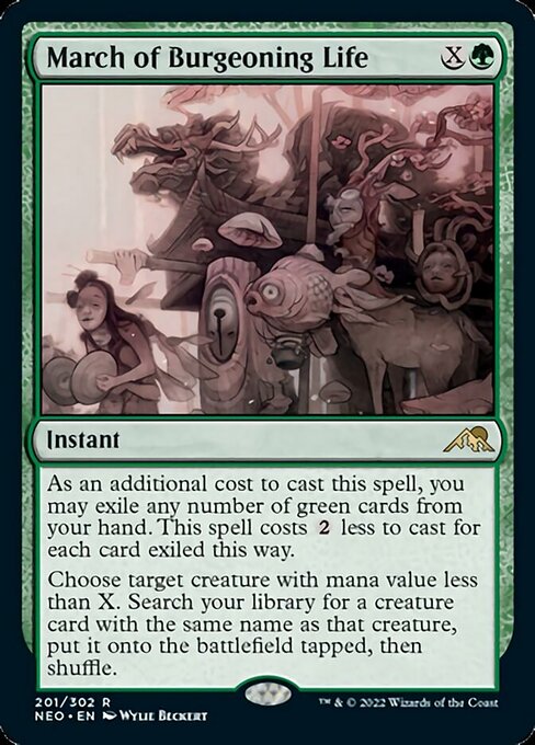 March of Burgeoning Life 201/302 -  Kamigawa Neon Dynasty RARE