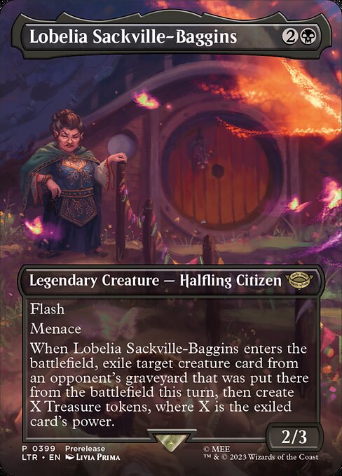 BORDERLESS Lobelia Sackville-Baggins #399  - Rare Lord of the Rings: Tales of Middle-Earth