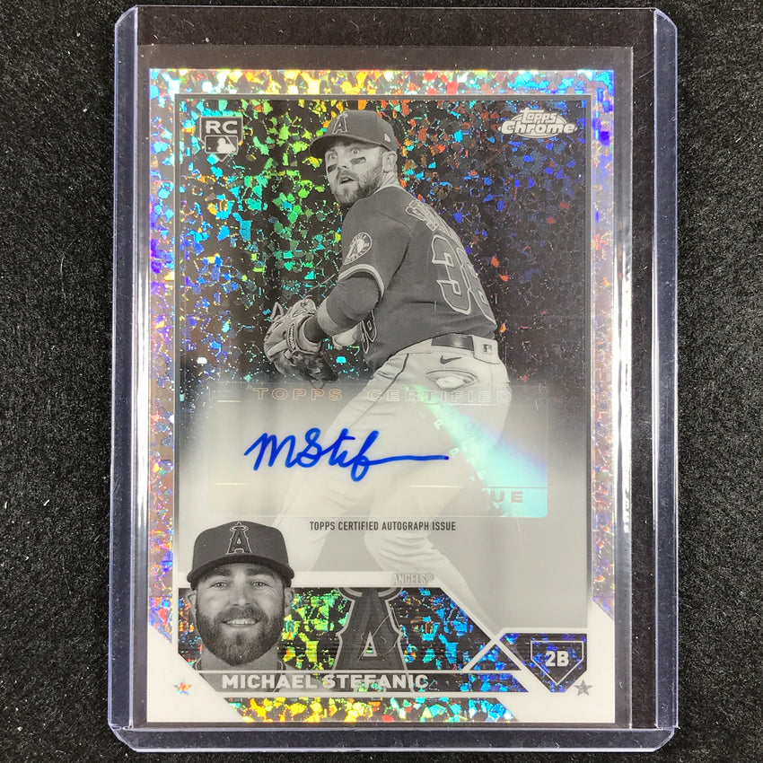 2023 Chrome Update MICHAEL STEFANIC Black & White Mini Diamond Rookie Auto #MS
