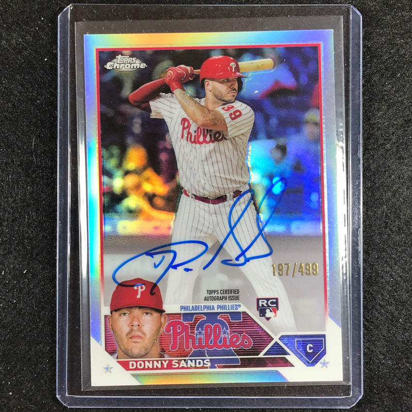 2023 Chrome Update Donny Sands Rookie Auto Refractor 197/499