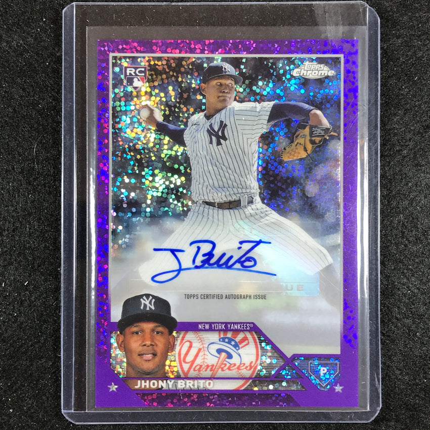2023 Chrome Update Jhony Brito Rookie Auto Purple Speckle 261/299