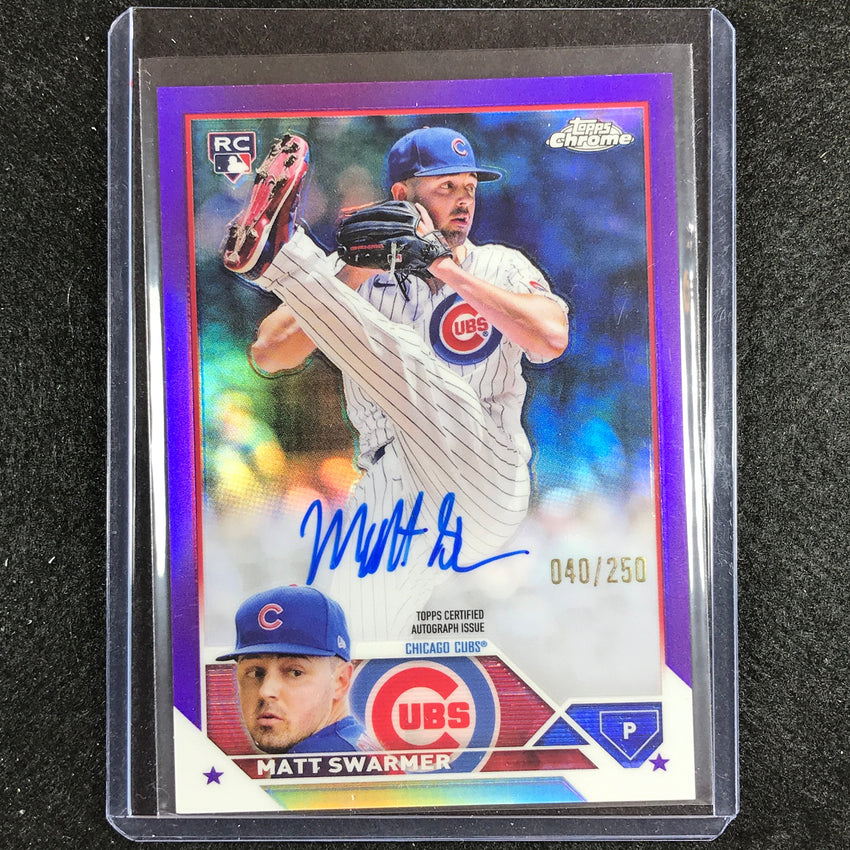 2023 Chrome Update Matt Swarmer Rookie Auto Purple 40/250
