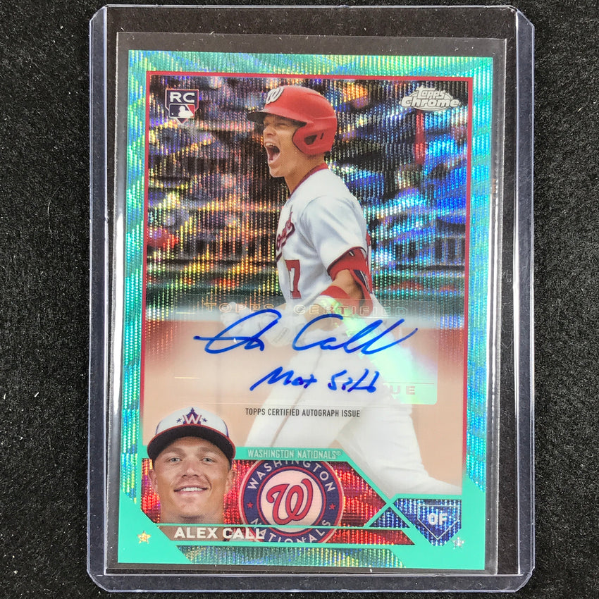 2023 Chrome Update Alex Call Rookie Auto Aqua Wave 112/199