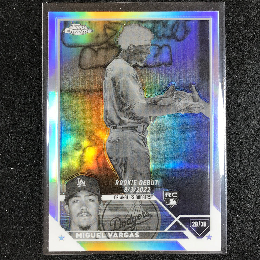 2023 Chrome Update MIGUEL VARGAS Rookie Base Negative Refractor #33