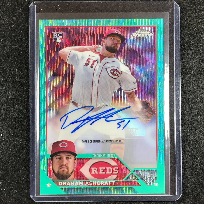 2023 Chrome Update Graham Ashcraft Rookie Auto Aqua Wave 112/199