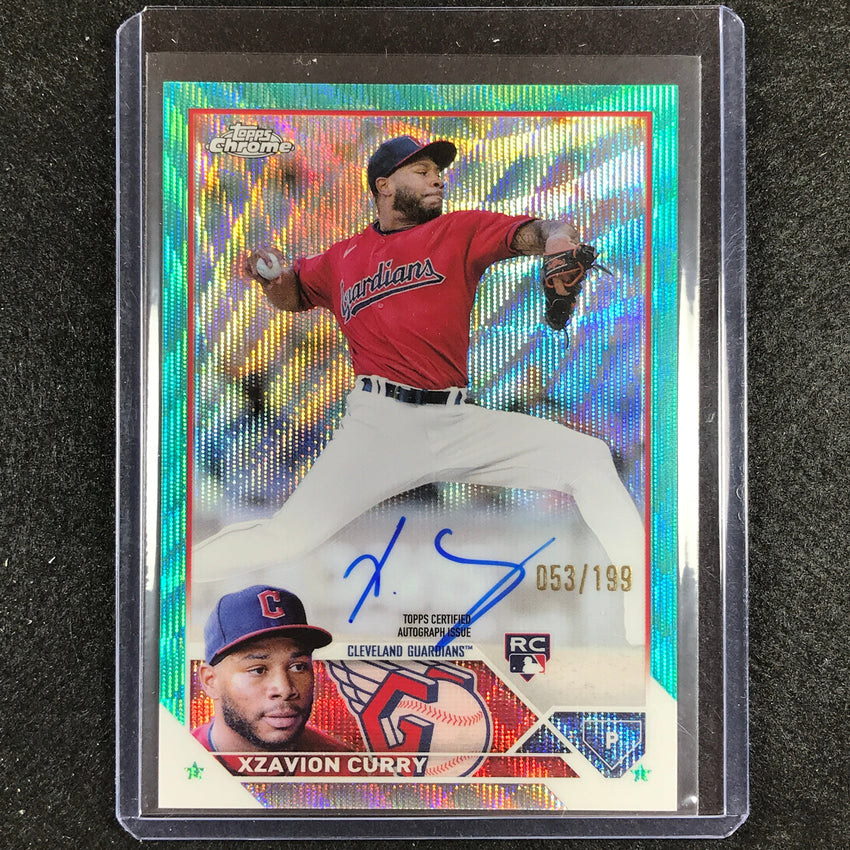2023 Chrome Update Xzavion Curry Rookie Auto Aqua Wave 53/199