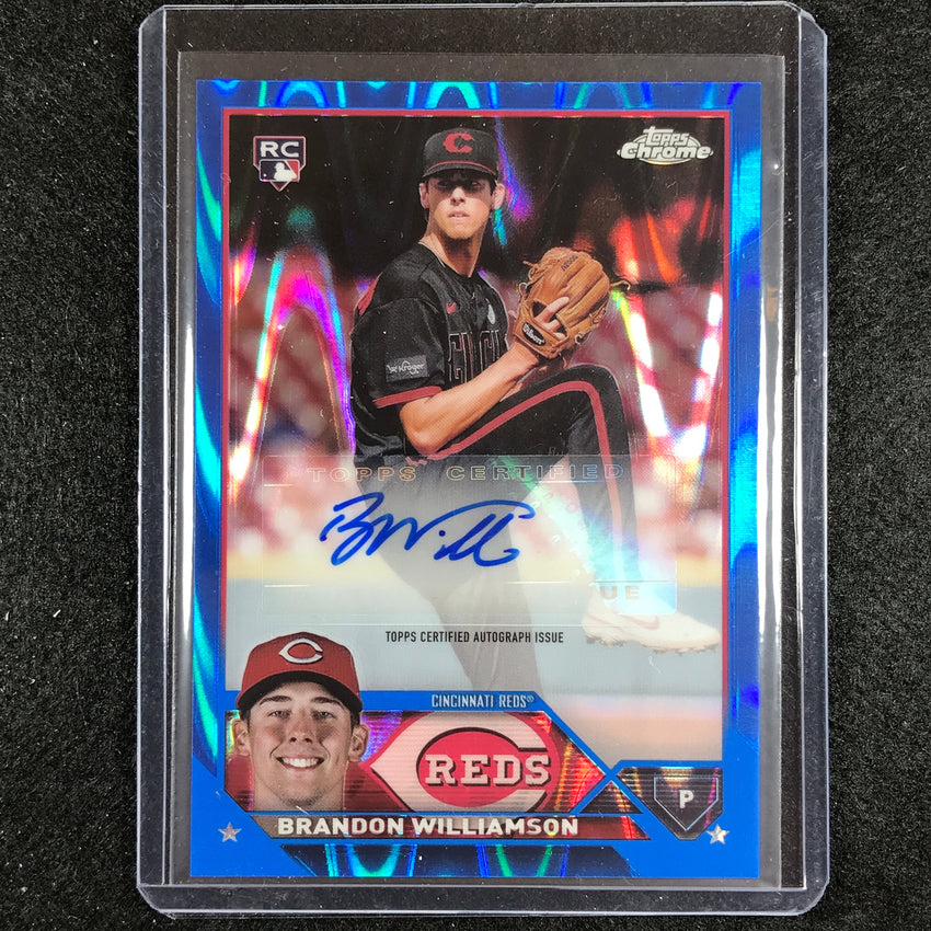 2023 Chrome Update Brandon Williamson Rookie Auto Blue Raywave 48/150