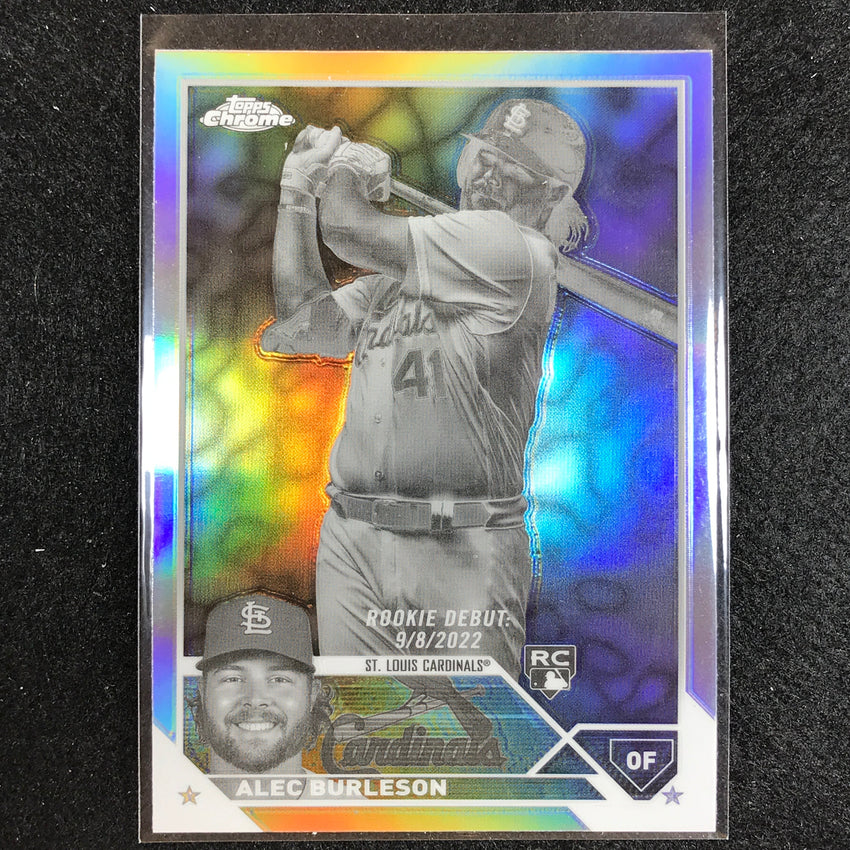 2023 Chrome Update Alec Burleson Rookie Base Negative Refractor No 90