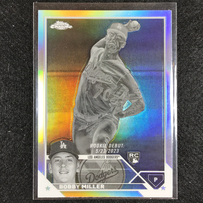 2023 Chrome Update Bobby Miller Rookie Base Negative Refractor No 199