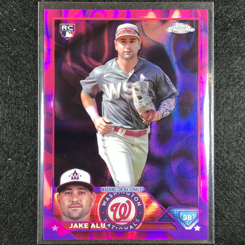 2023 Chrome Update Jake Alu Rookie Base Magenta/purple Lava Lamp 55/299