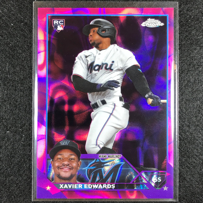2023 Chrome Update Xavier Edwards Rookie Base Magenta/purple Lava Lamp 271/299