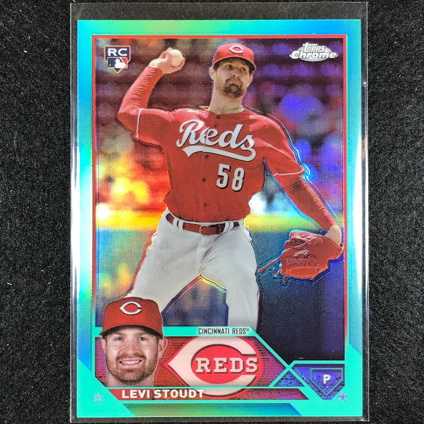 2023 Chrome Update Levi Stoudt Rookie Base Aqua 68/199